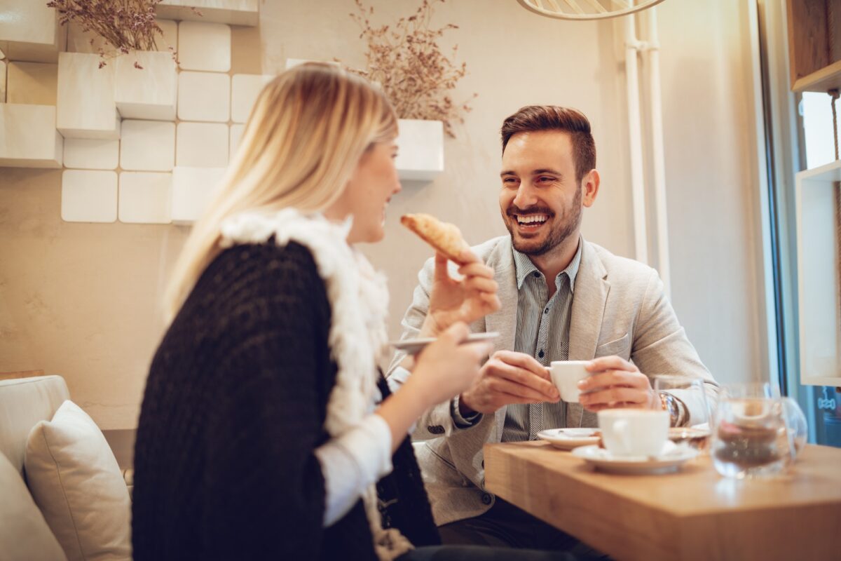 Couple In A Cafe